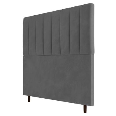 Cabeceira Box Casal Queen Size Itália 160cm Suede Cinza