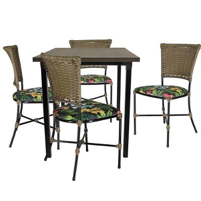 Mesa De Cozinha Cadeiras Gramado Pequi Jogo De Jardim