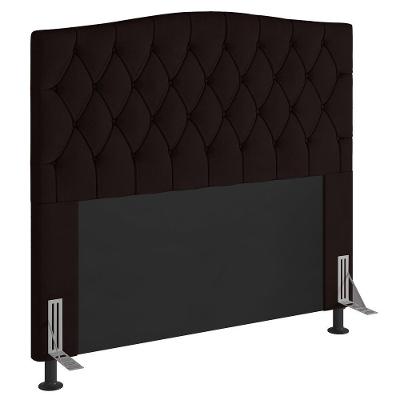 Cabeceira Estofada Box Queen Size 160cm Com Frame Marrom