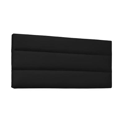 Cabeceira Painel La Italiana Solteiro 90cm Corino Preto
