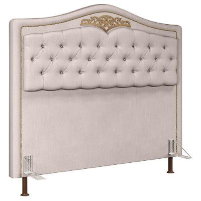 Cabeceira Cama Box Casal Queen 160Cm Imperial J02 Suede Bege - Mpozenato