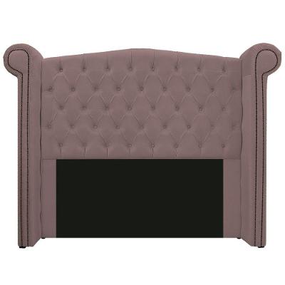 Cabeceira Estofada Veneza 195 Cm King Size Linho Rosê
