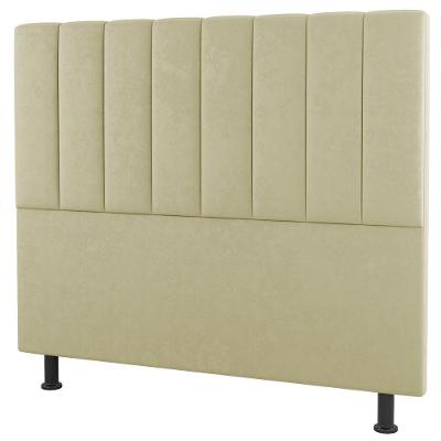 Cabeceira Cama Box Casal King Size Cora 195cm Sintético Bege
