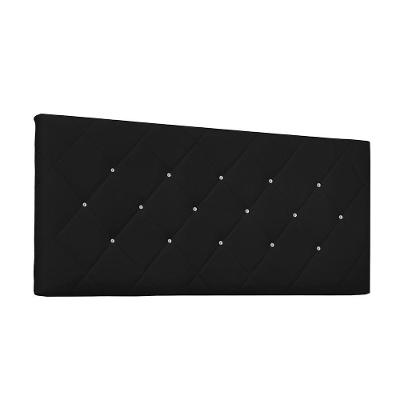 Cabeceira Painel Tânia Casal 140cm Corino Preto- D'rossi