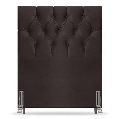 Cabeceira Cama Box Solteiro Madrid 90cm Suede Marrom
