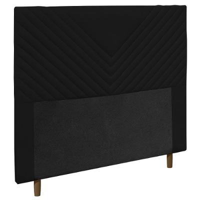 Cabeceira Cama Box Casal King Size Viena 195cm Corano Preto