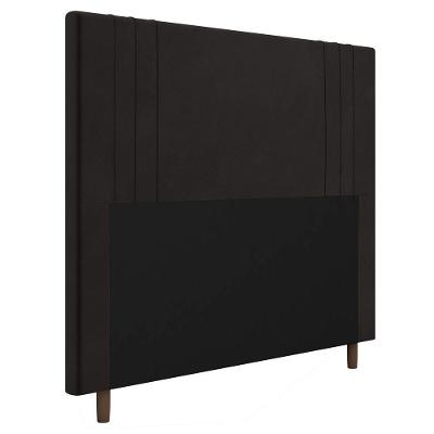 Cabeceira Cama Box Solteiro Ferrara 90cm Suede Marrom