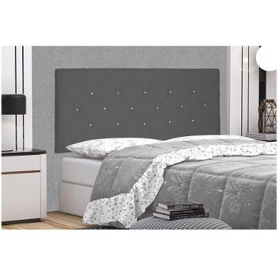Cabeceira Painel Tânia Casal 140cm Suede Cinza