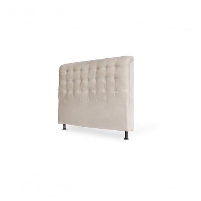 Cabeceira Solteiro Ana 90cm Suede Bege