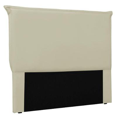 Cabeceira Estofada Box Casal Queen Size Veneza 160cm Bege