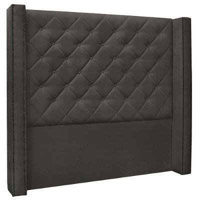 Cabeceira Estofada Box Casal Queen Size Alteza 160cm Cinza