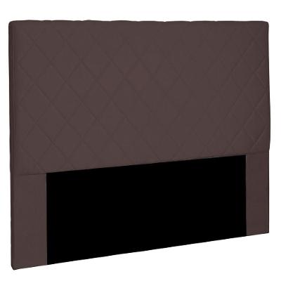 Cabeceira Estofada Box Casal Queen Size Esmeralda 160cm Café