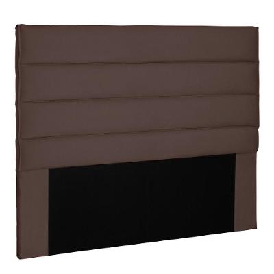 Cabeceira Estofada Cama Box Casal 140cm Suede Café