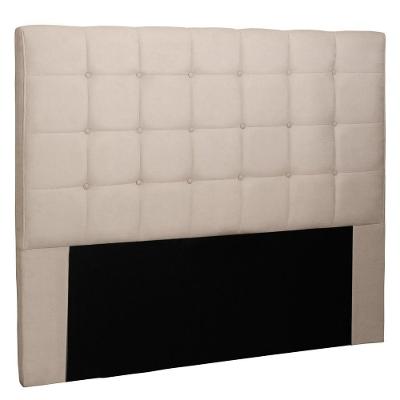 Cabeceira Estofada Cama Box Casal 140cm Suede Bege