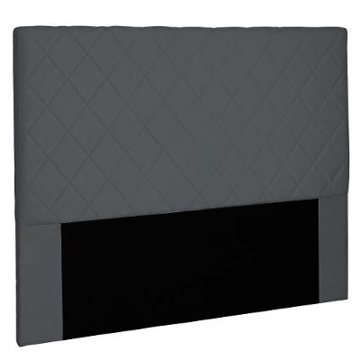 Cabeceira Estofada Box Casal Queen Size Esmeralda 160cm Cinza