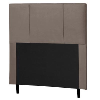 Cabeceira Cama Box Solteiro Donna 90cm Suede Marrom