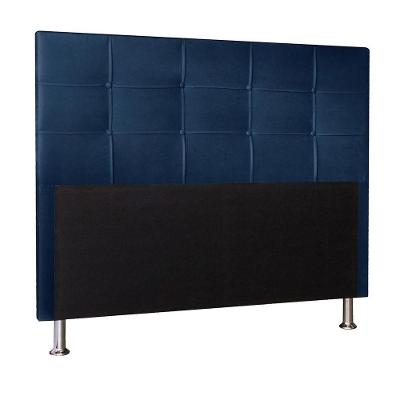 Cabeceira Solteiro 0,90m Roma Suede - Pallazio Cor Azul Marinho
