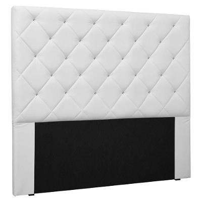 Cabeceira Estofada Box Casal Queen Size Tânia 160cm Branco