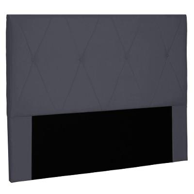 Cabeceira Estofada Cama Box Casal 140cm Suede Cinza