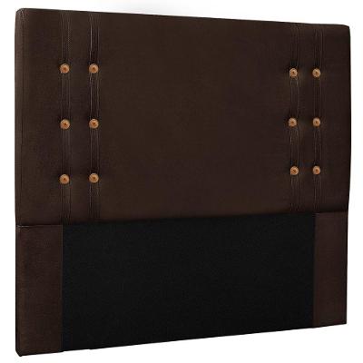Cabeceira Estofada Cama Box Casal Monreale 140cm Suede Café