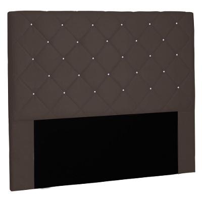Cabeceira Estofada Cama Box Casal Tânia 140cm Suede Café