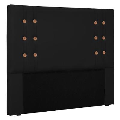 Cabeceira Estofada Cama Box Casal Monreale 140cm Preto