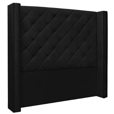Cabeceira Estofada Cama Box Casal Alteza 140cm Corano Preto