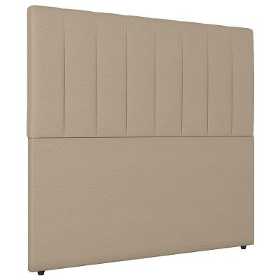 Cabeceira Cama Box Casal Queen Size Ivana 160cm Sintético Bege