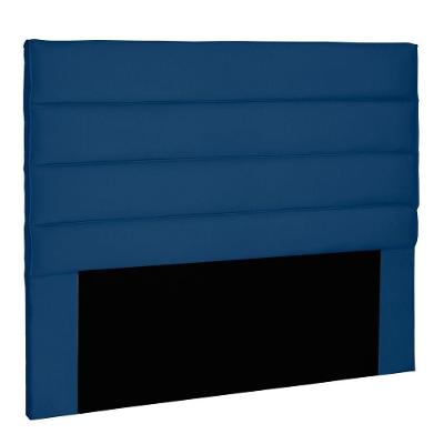 Cabeceira Estofada Cama Box Casal 140cm Suede Azul Marinho