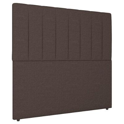Cabeceira Cama Box Casal Queen Size Ivana 160cm Linho Marrom
