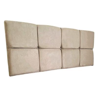Cabeceira Painel Casal 1,40m Nina Suede Bege - Pallazio