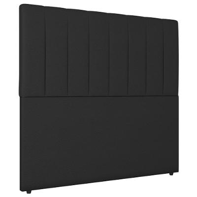 Cabeceira Cama Box Casal Queen Size Ivana 160cm Sintético Preto
