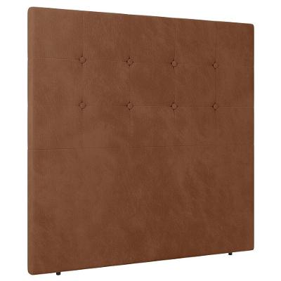 Cabeceira Cama Box Casal Queen Size Luana 160cm Veludo Laranja