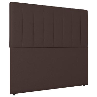 Cabeceira Cama Box Casal Queen Size Ivana 160cm Sintético Marrom