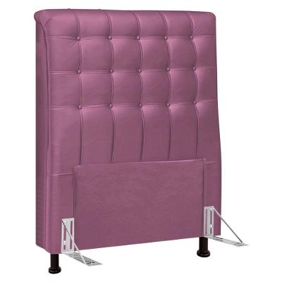 Cabeceira Cama Box Solteiro Ciara 90cm Botonê Com Frame Suede Rosa