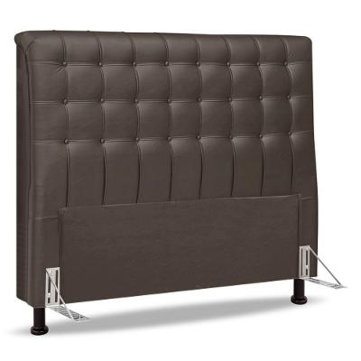 Cabeceira Cama Box Casal Queen Size Ciara 160cm Botonê Com Frame Linho Cacau
