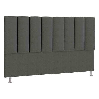 Cabeceira Solteiro P04 100 Cm Suede Cinza Escuro Tca 958