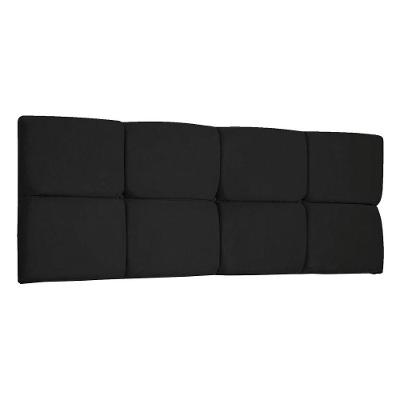 Cabeceira Painel Queen 1,60m Nina Suede - Pallazio Cor Preto
