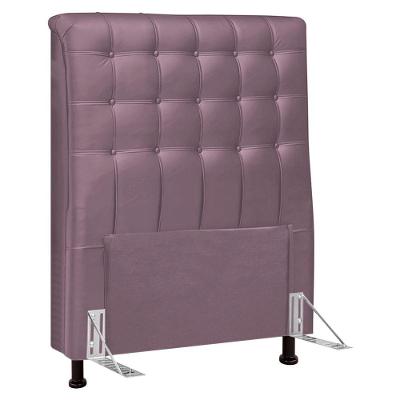 Cabeceira Cama Box Solteiro Ciara 90cm Botonê Com Frame Veludo Rosê