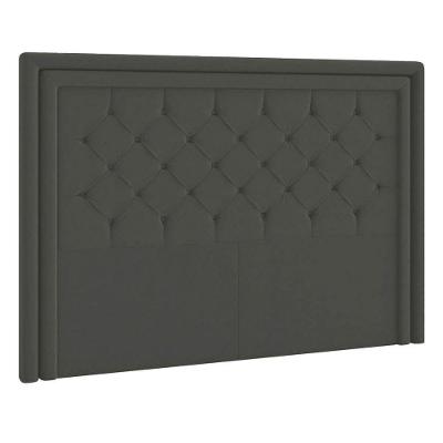 Cabeceira Solteiro P04 100 Cm Suede Cinza Escuro Tca 958