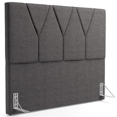 Cabeceira Cama Box Casal King 195cm Aura Linho W01 Cinza Escuro - Mpozenato
