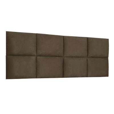 Cabeceira Painel Modulada Queen 1,60m Lorena Suede Cor Marrom