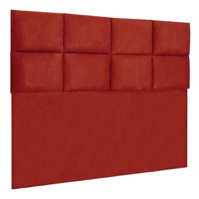 Cabeceira Modulada Queen 1,60m Lorena Suede Vermelho