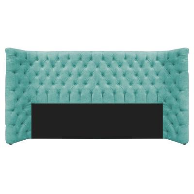 Cabeceira King Everest P02 195 Cm Para Cama Box Suede - Amarena Móveis Azul Tiffany