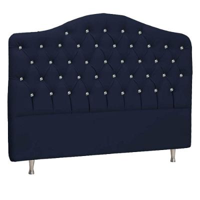 Cabeceira Queen P04 160 Cm Suede Azul Marinho Tca 948