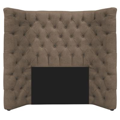 Cabeceira Solteiro Everest P02 90 Cm Para Cama Box Suede - Amarena Móveis Marrom