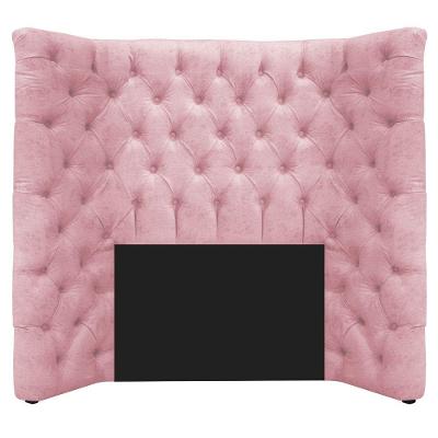 Cabeceira Solteiro Everest P02 90 Cm Para Cama Box Suede - Amarena Móveis Rosa Bebê