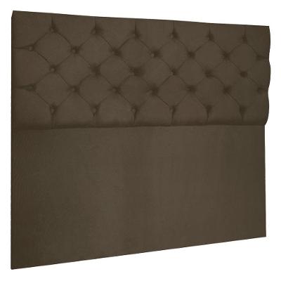 Cabeceira Capitonê Queen 1,60m Jade Suede Cor Marrom