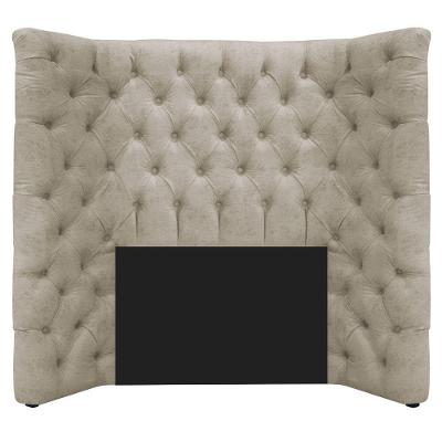 Cabeceira Solteiro Everest P02 90 Cm Para Cama Box Suede - Amarena Móveis Bege