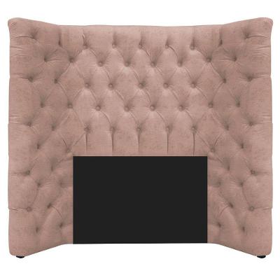 Cabeceira Solteiro Everest P02 90 Cm Para Cama Box Suede - Amarena Móveis Rosê